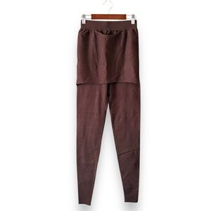 Nubyen x The Montana Edit Brown Skort Skirt Leggings NWT Size Small